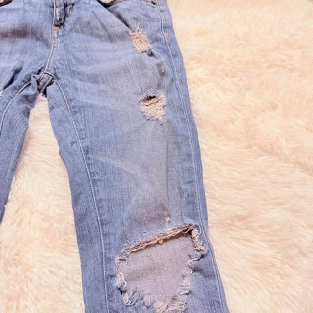 Carmar Light Wash Distressed Skinny Jeans Ripped Denim Size 25 - Picture 5 of 9